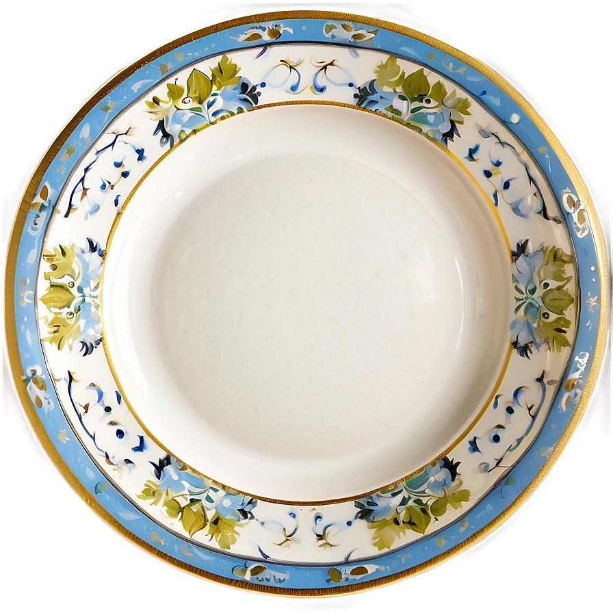 Antique White Plate Png 06212024 PNG