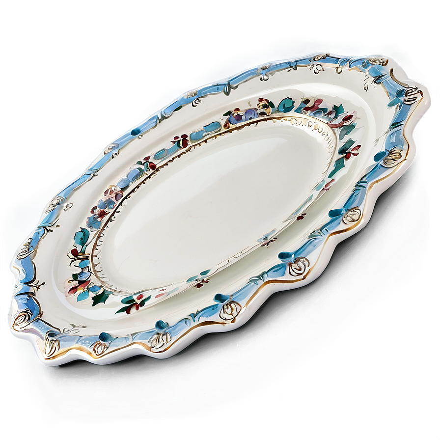 Antique White Plate Png 06212024 PNG