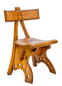 Antique Wooden Chair Isolated PNG