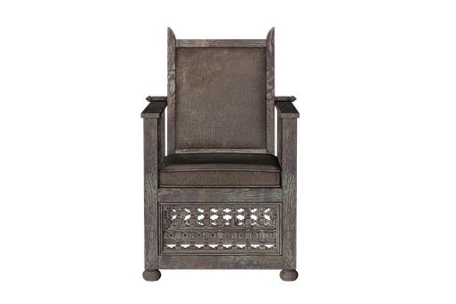 Antique Wooden Chair Isolatedon Black PNG