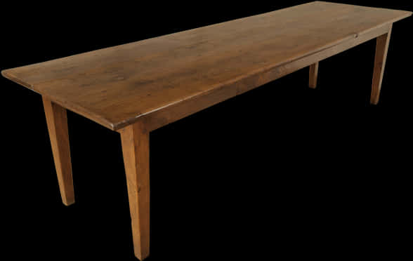 Antique Wooden Table Black Background PNG