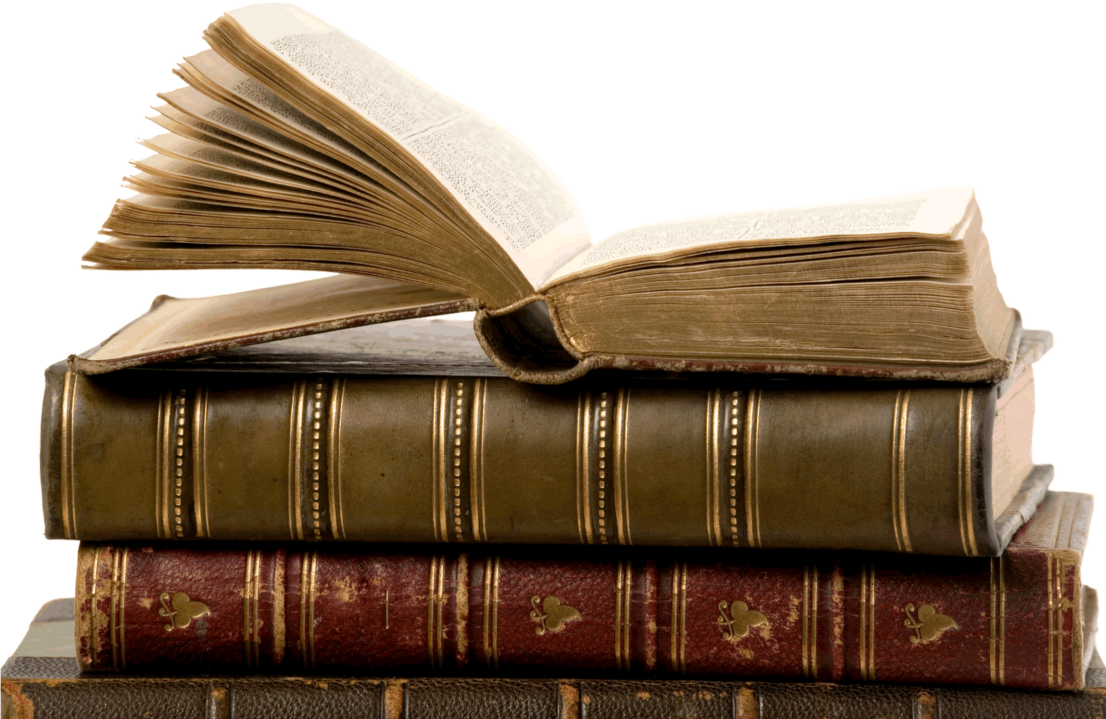 Antique_ Books_ Stack_ Open PNG
