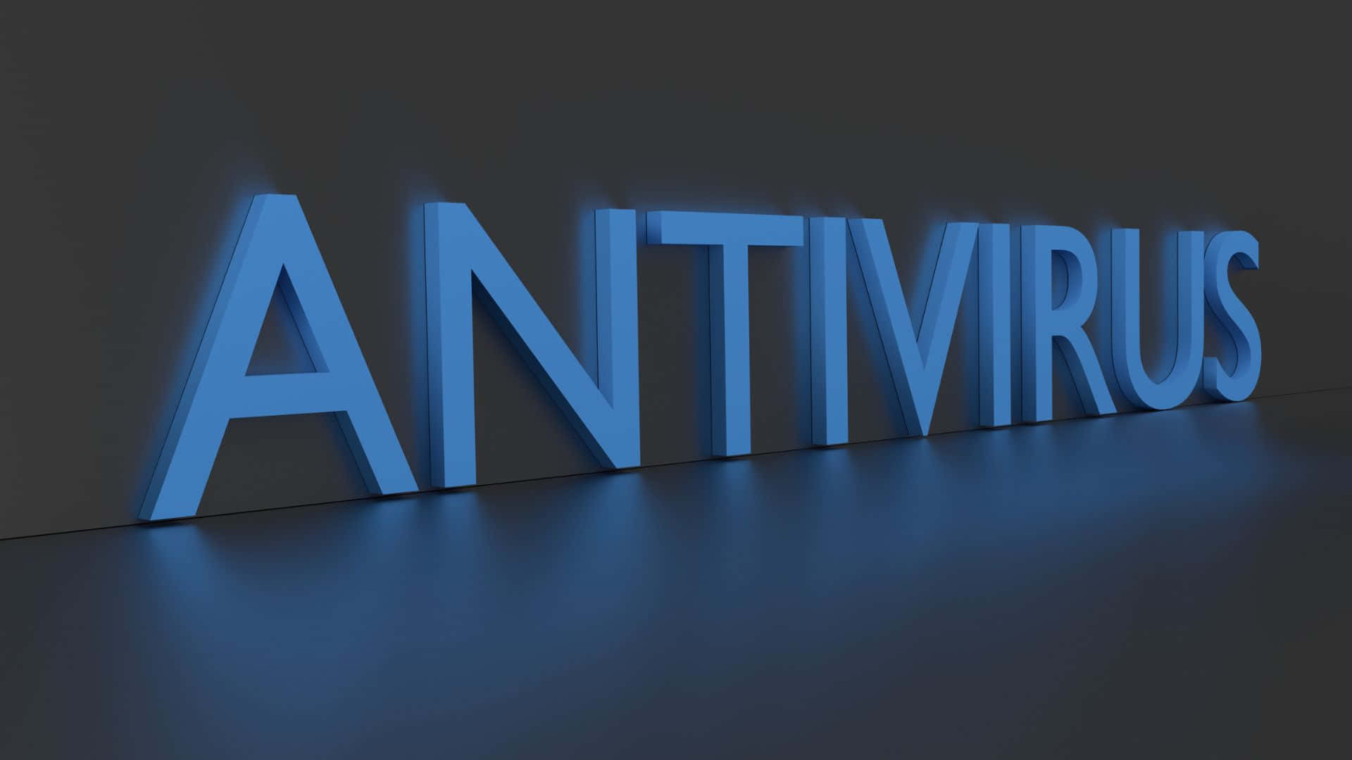 Antivirus Typography In Blue Font Wallpaper
