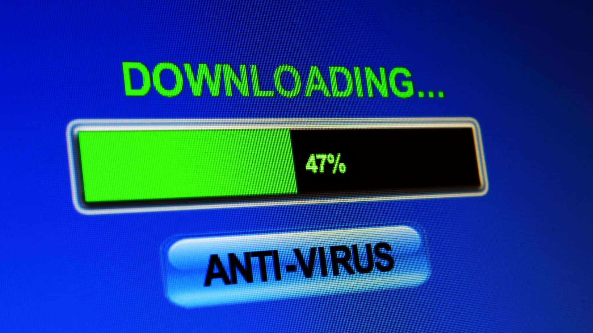 Antivirus Download With Green Status Bars Wallpaper