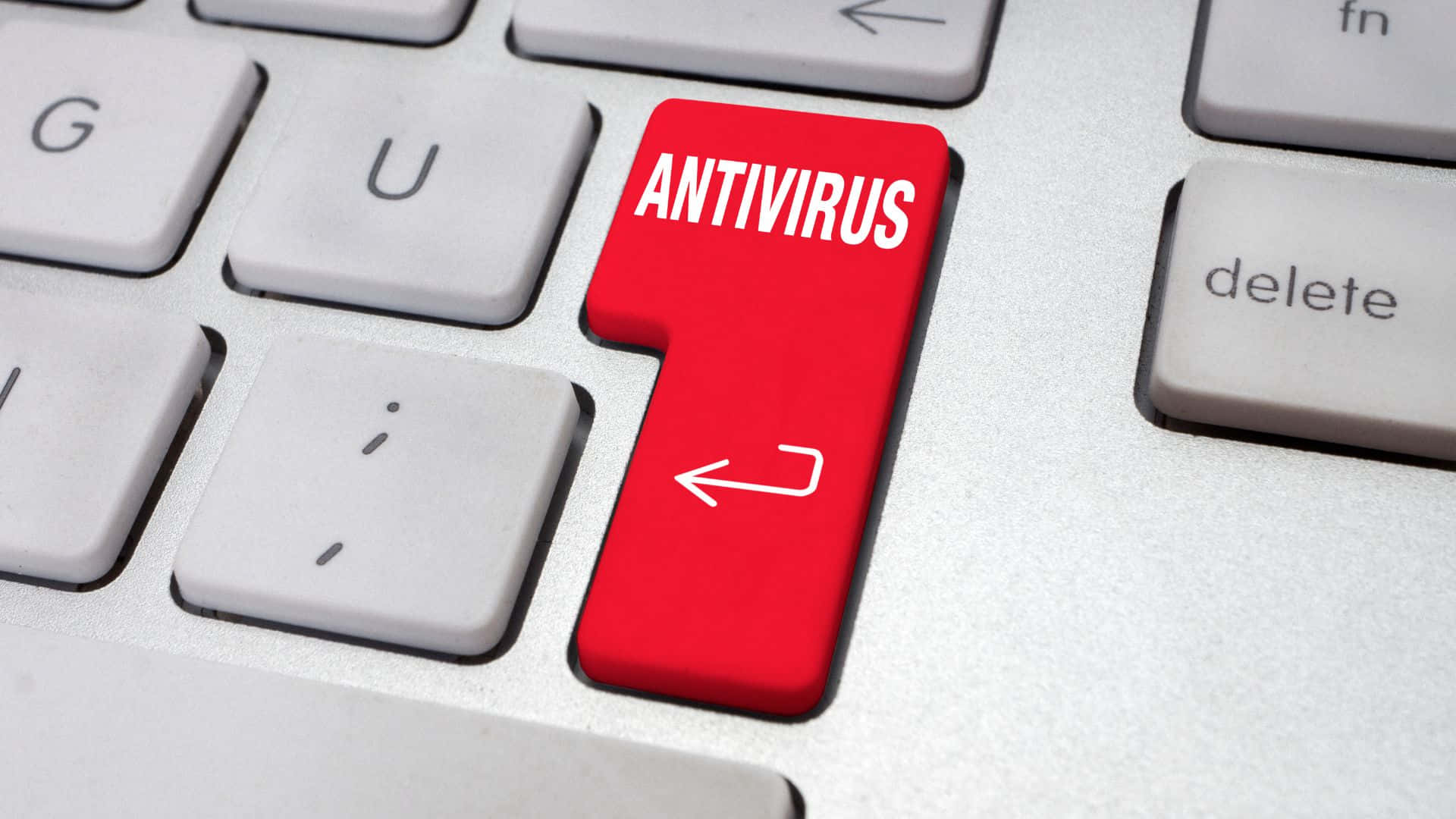 Botónde Entrar Teclado Blanco Antivirus Fondo de pantalla