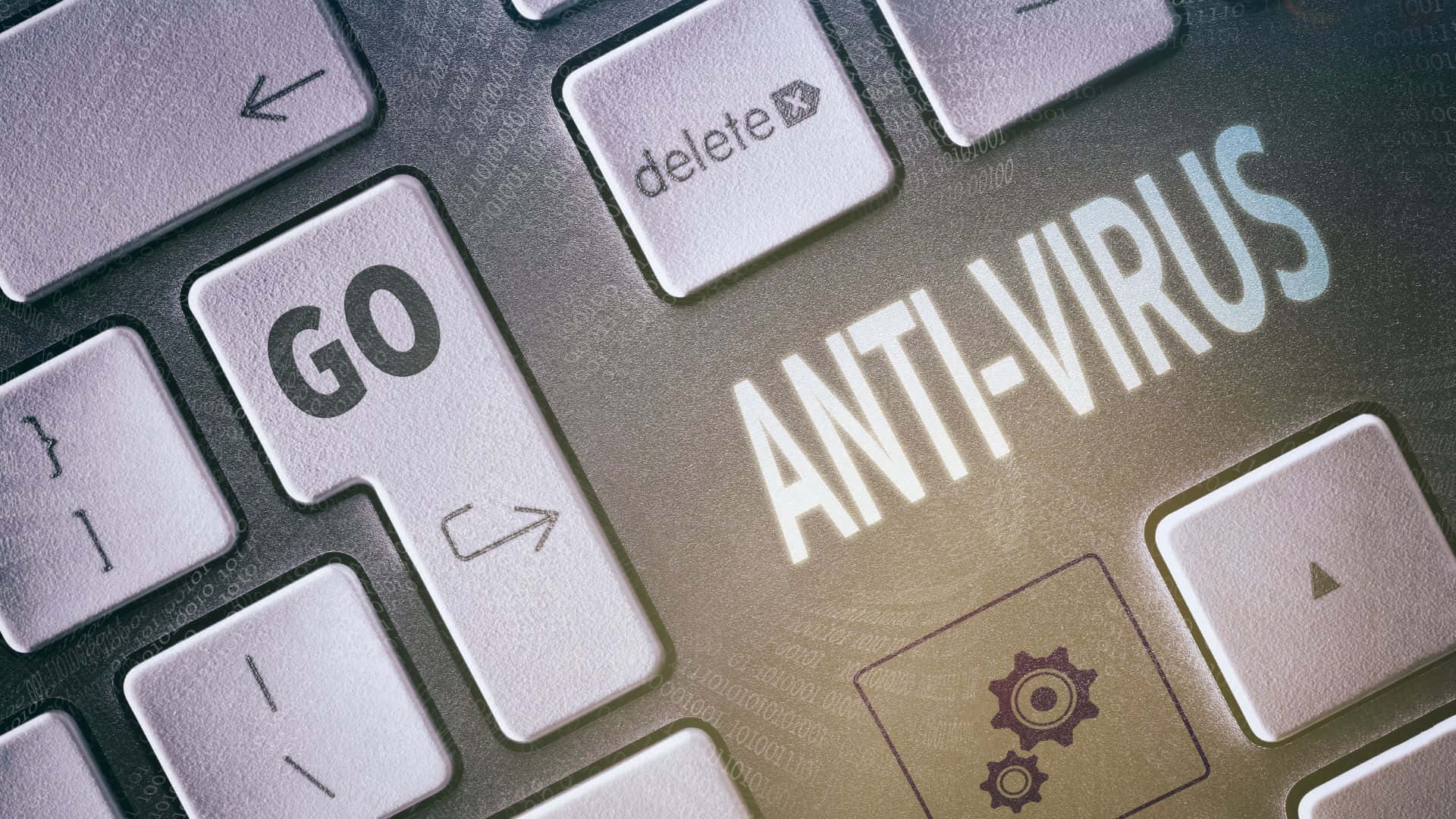 Antivirus Etched On The Keyboard Wallpaper