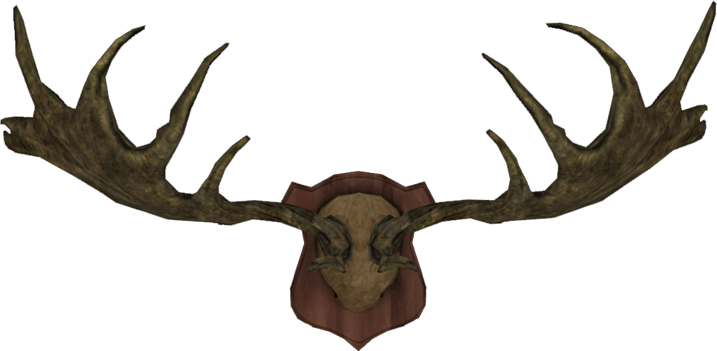Antlered Skull Wall Mount PNG