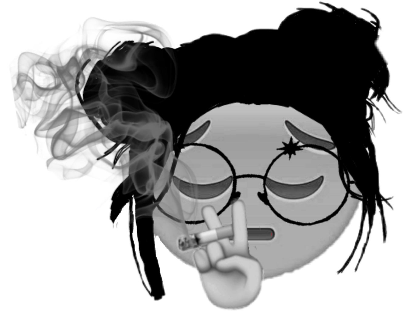 Anxiety Induced Smoking Cartoon Character PNG