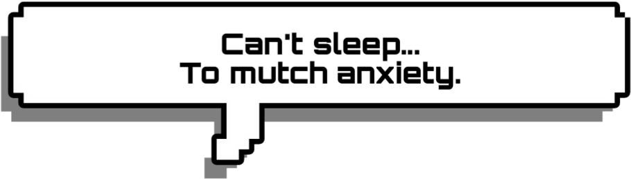 Anxiety Sleeplessness Quote Bubble PNG