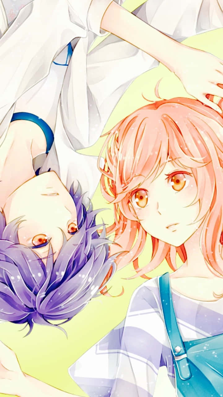 Ao Haru Ride Anime Personages Futaba En Kou Achtergrond