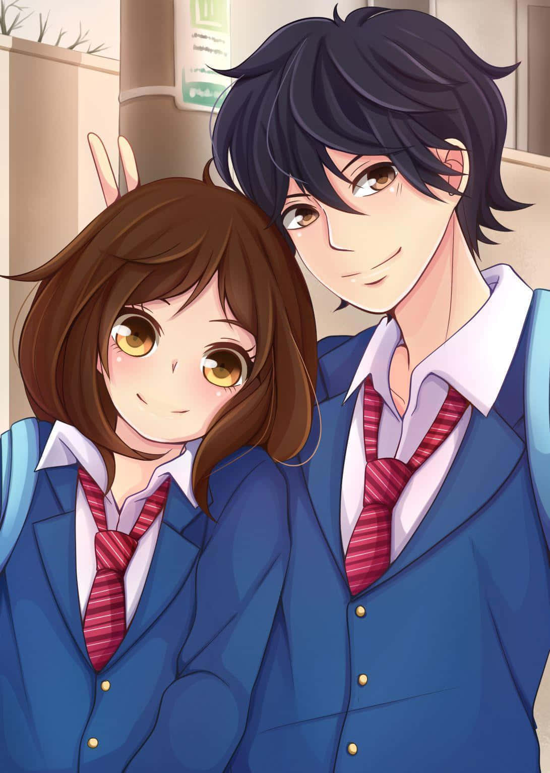 Ao Haru Ride Anime Personages Schooluniformen Achtergrond