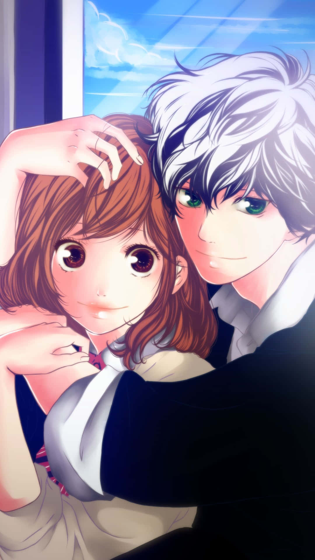 Ao Haru Ride Anime Koppel Achtergrond