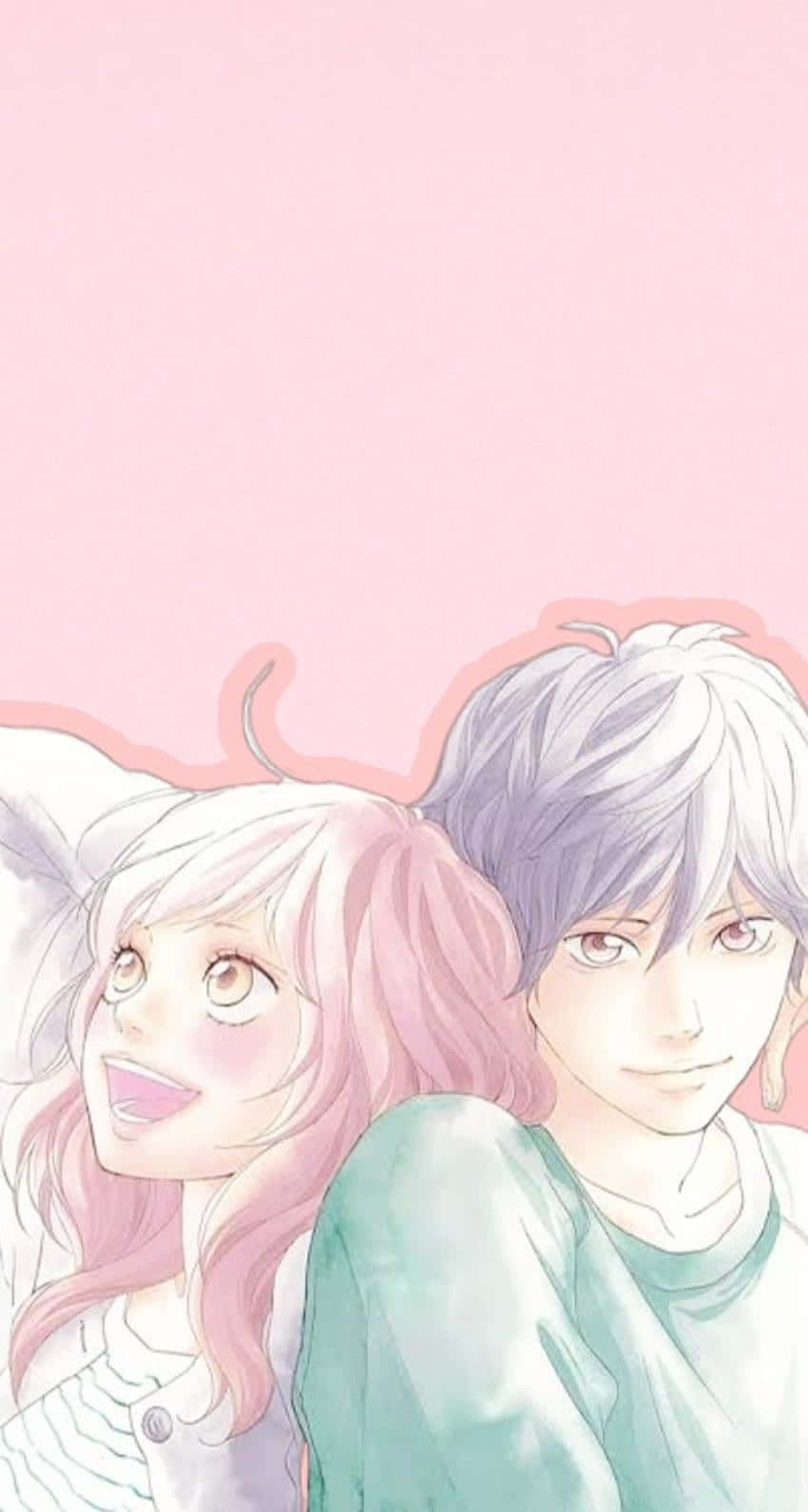 Ao Haru Ride Anime Koppel Achtergrond