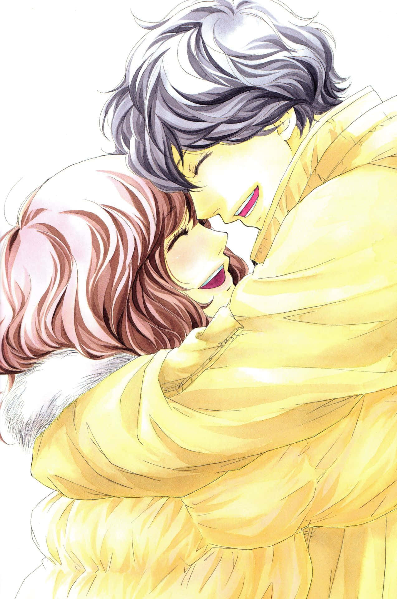 Ao Haru Ride Anime Omhelzing Achtergrond