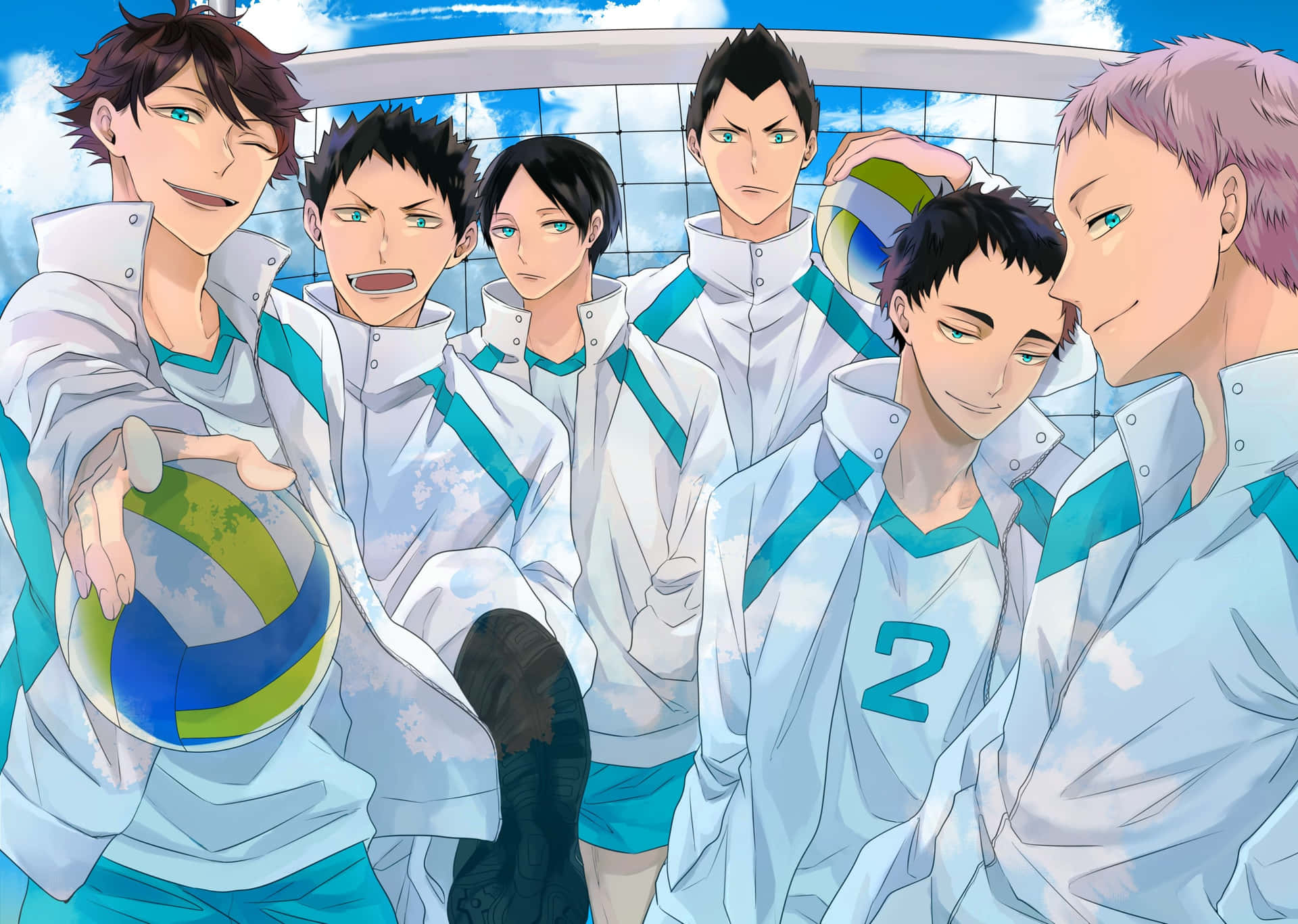 Aoba Johsai Boys Volleyball Team Wallpaper