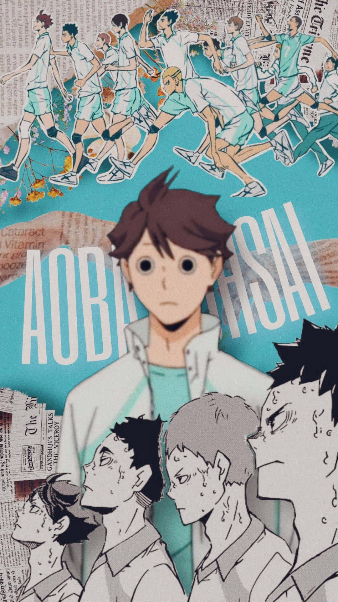 Aoba Johsai Cute Collage Wallpaper