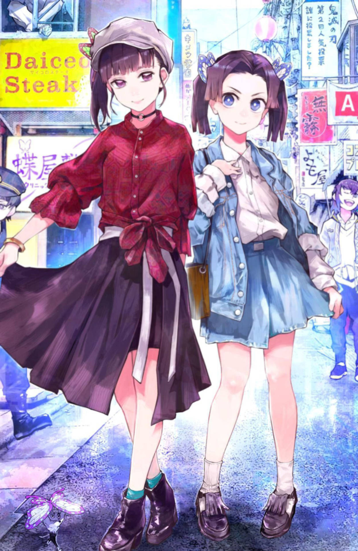Aoikanzaki Und Kanao Tsuyuri Wallpaper