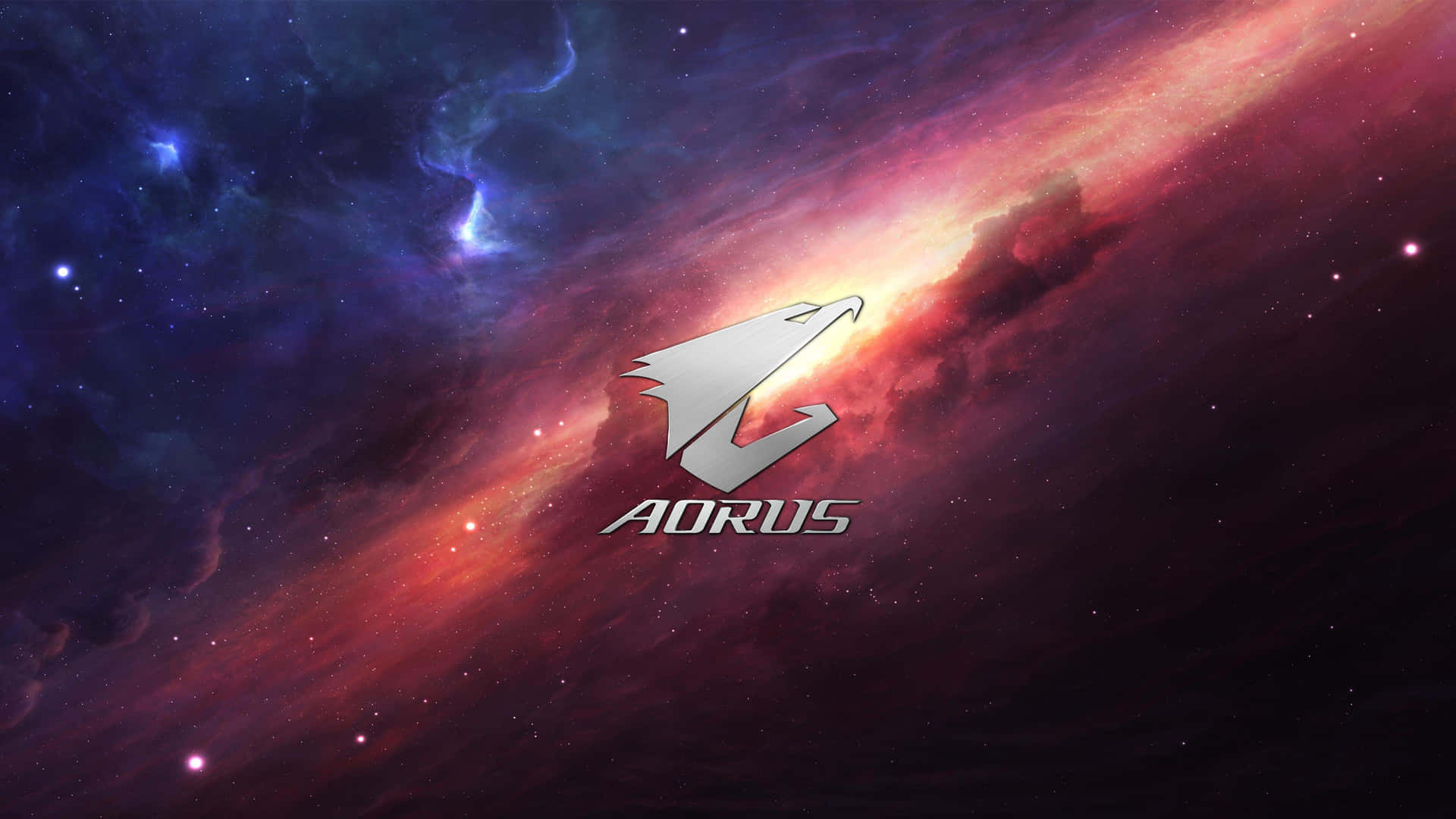 Aorus Logo Galactic Background Wallpaper