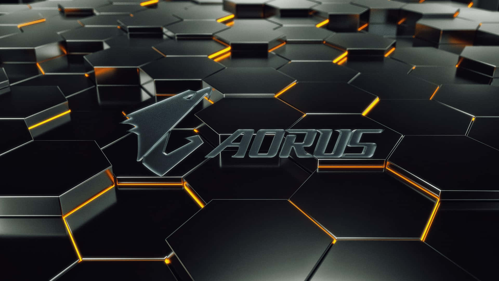 Aorus Logo Hexagonal Design Wallpaper