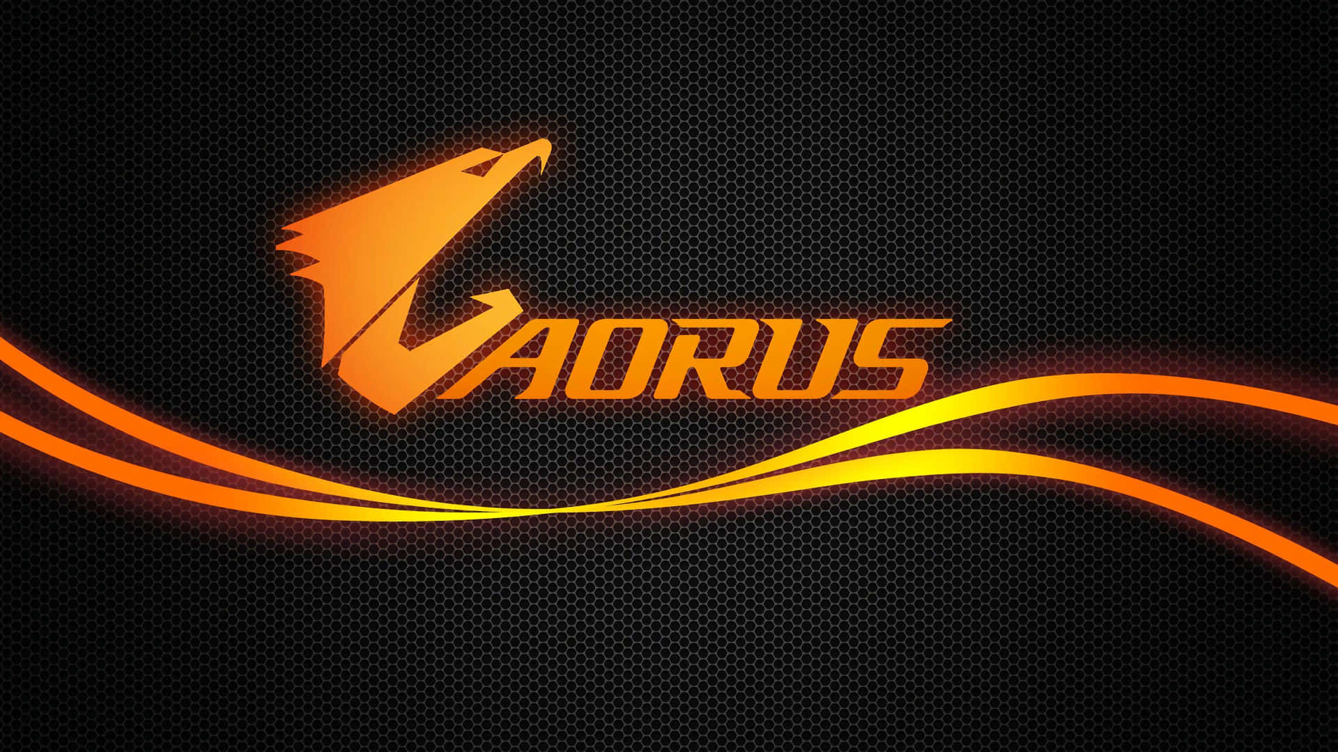 Aorus Logo Orange Glow Wallpaper