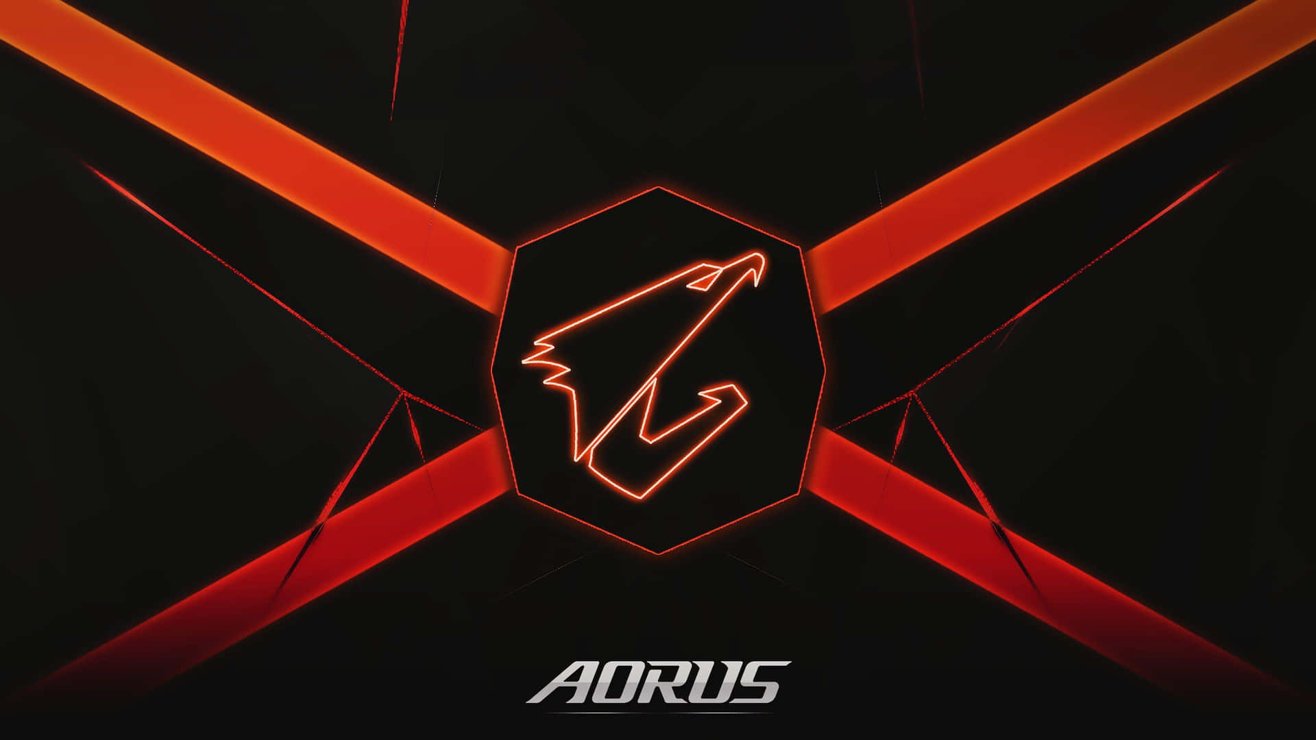 Aorus Logo Red Black Background Wallpaper