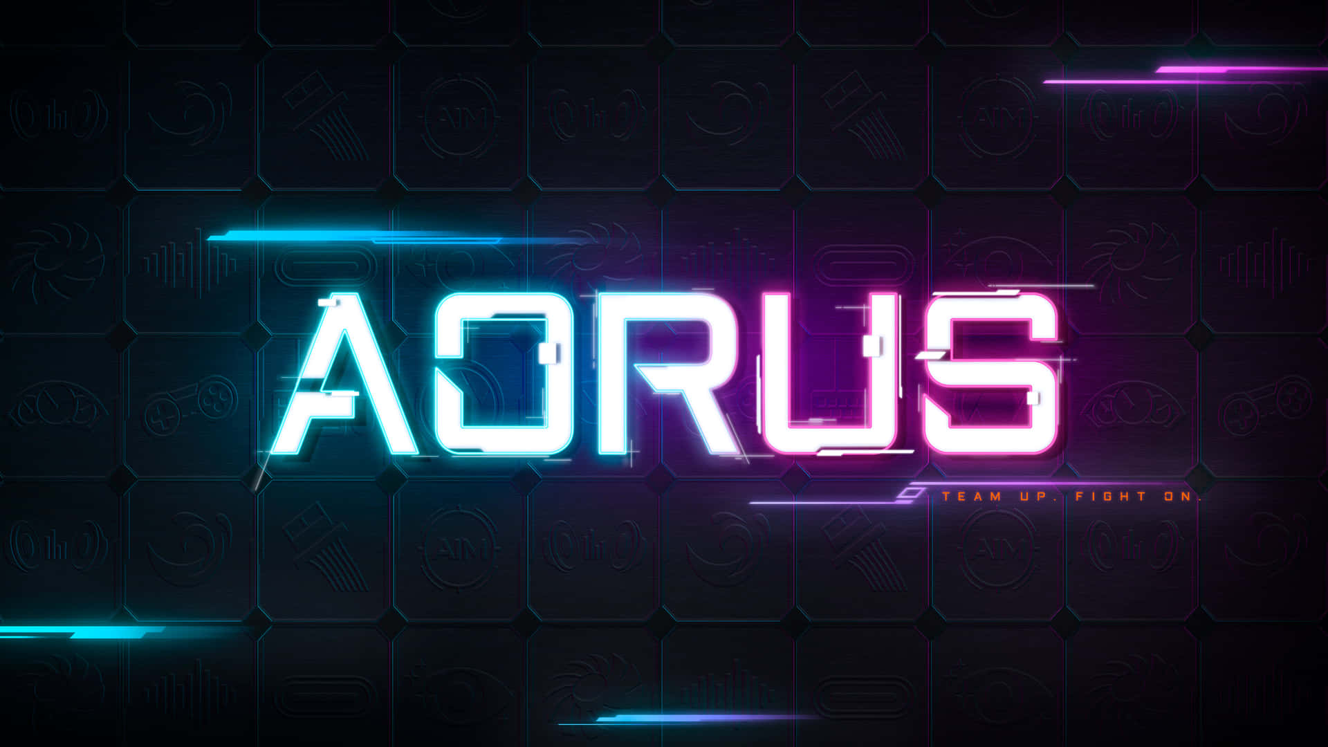 Aorus Neon Gaming Logo Wallpaper