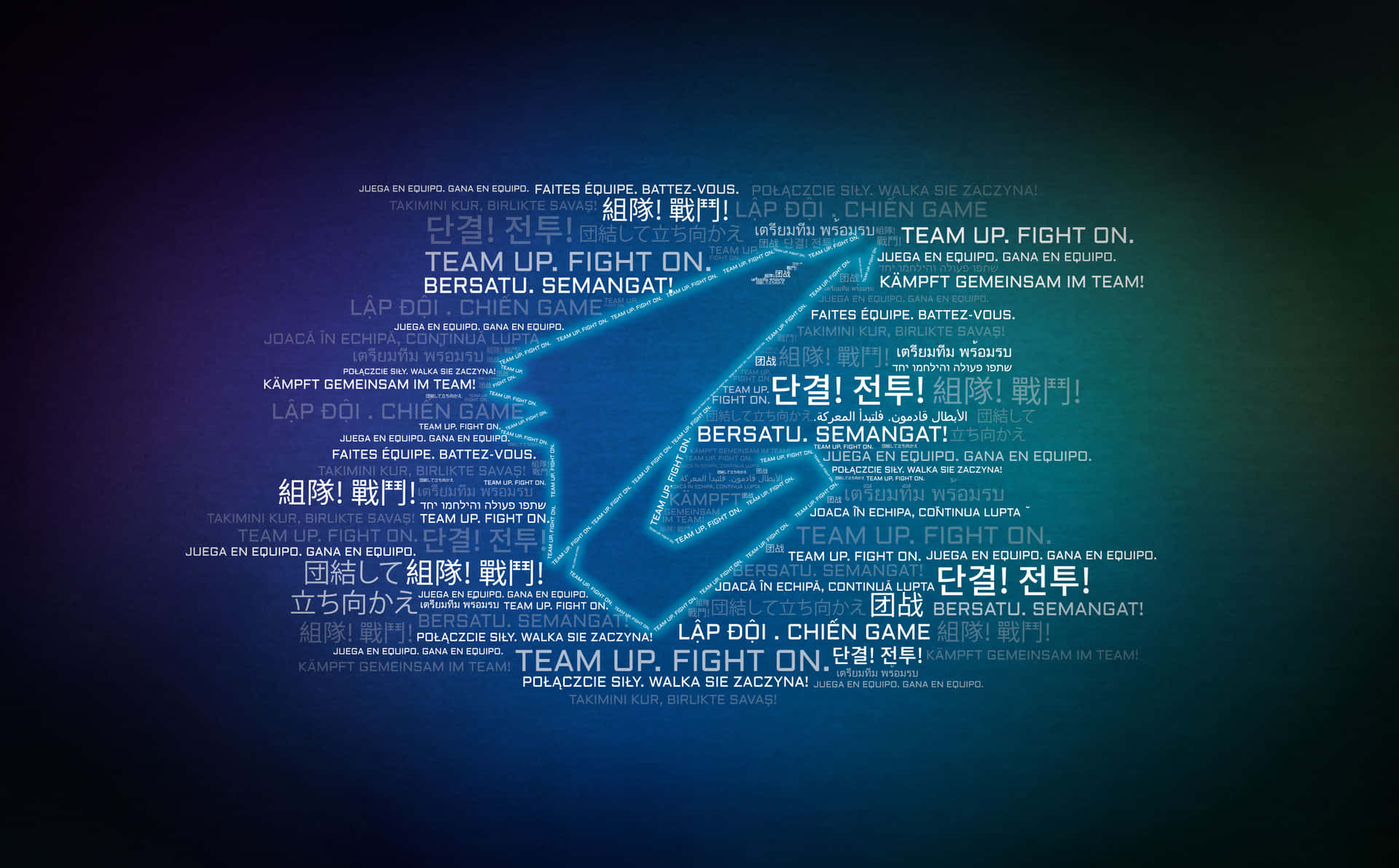 Aorus Team Up Fight On Multilingual Background Wallpaper