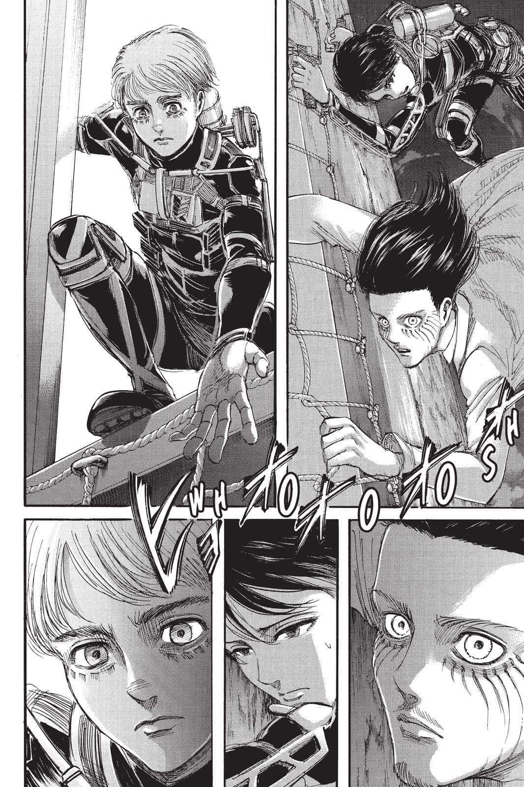 Se magtfuldheden af spejderne i AOT manga Wallpaper