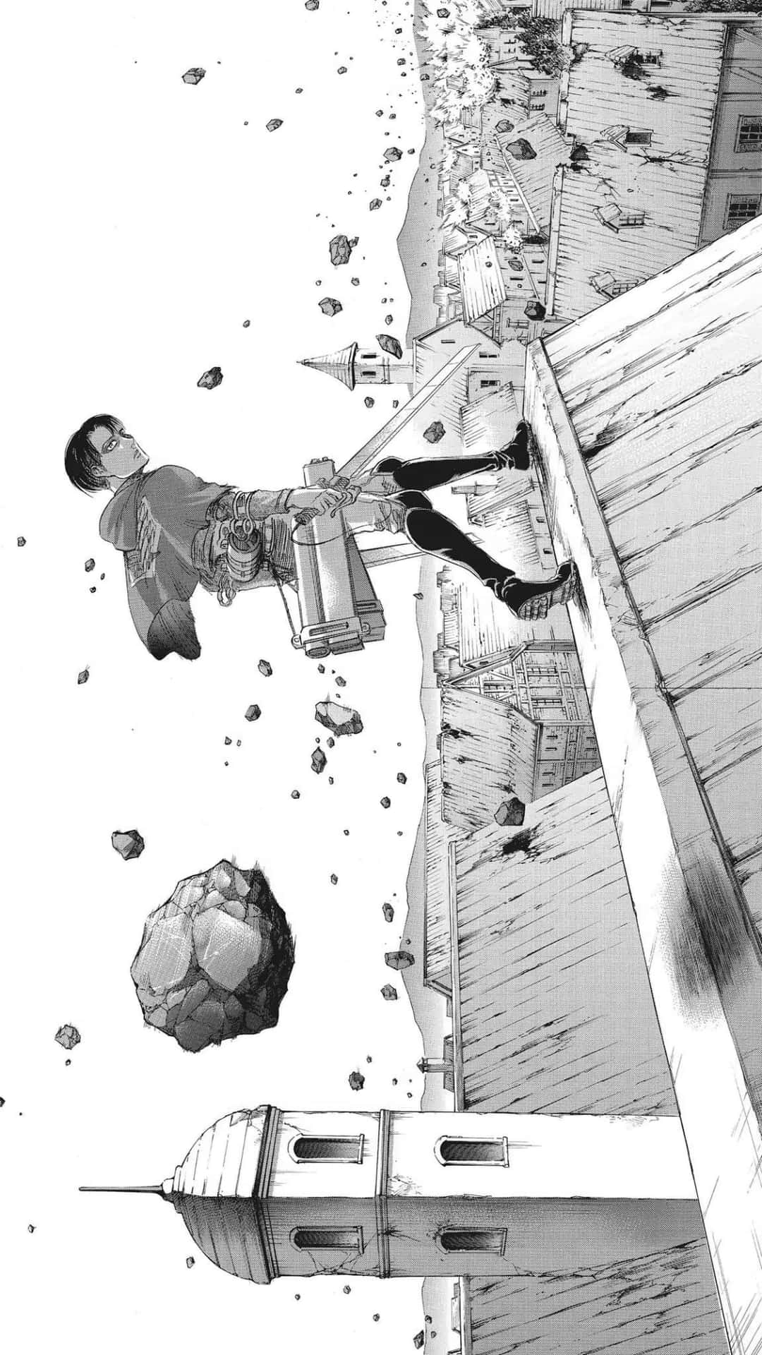 Potereinarrestabile - Un'opera D'arte Fan Di Attack On Titan Manga Sfondo