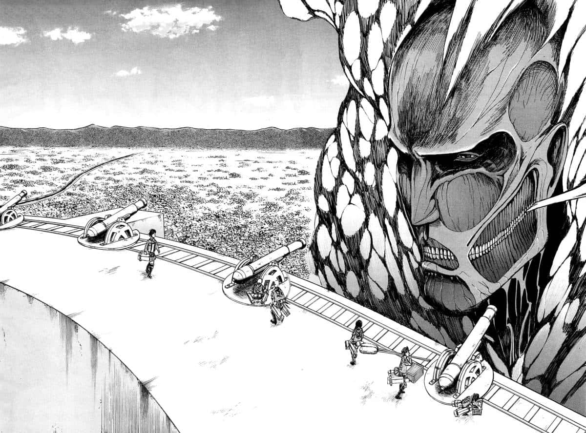 Angrib på titan manga kunst Wallpaper