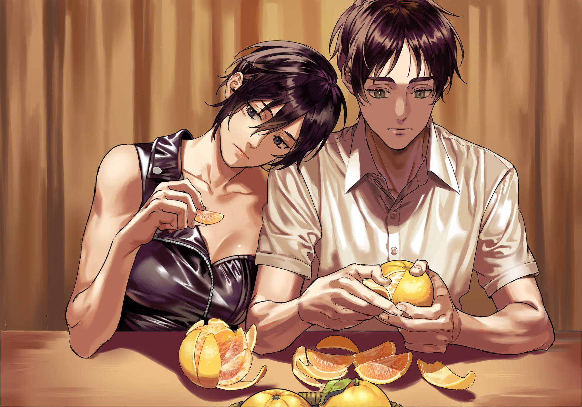 AOT Mikasa And Eren Wallpaper