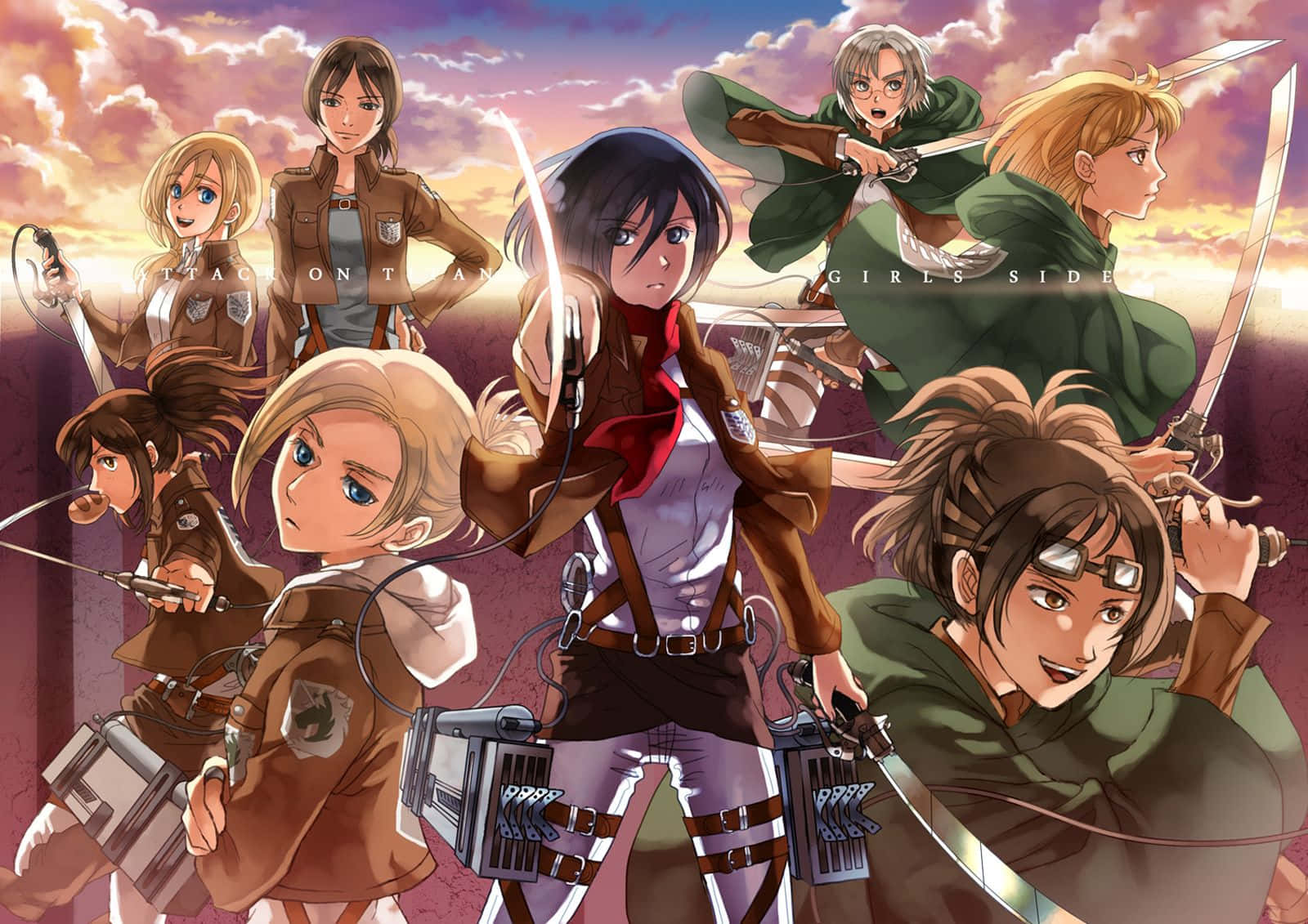 Mikasa Ackerman of the Survey Corps protects her allies