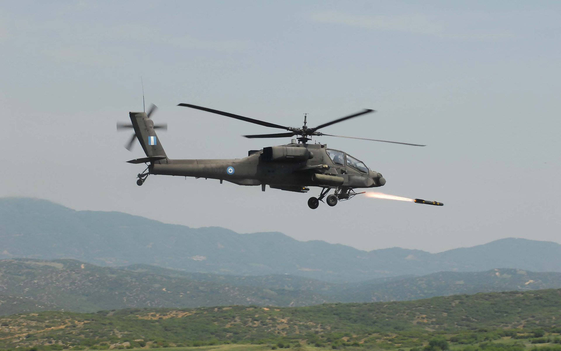 Apache Military Helicopter Attacking Wallpaper