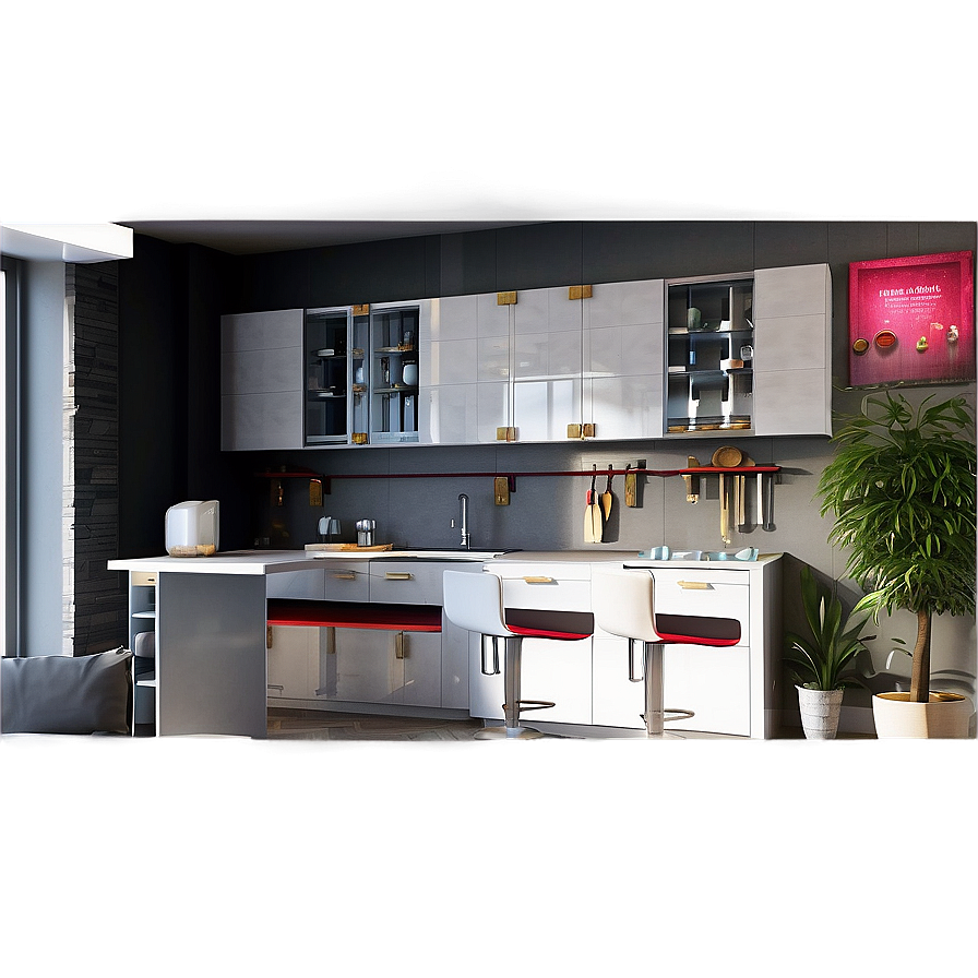 Apartment Kitchen Decor Png 05242024 PNG