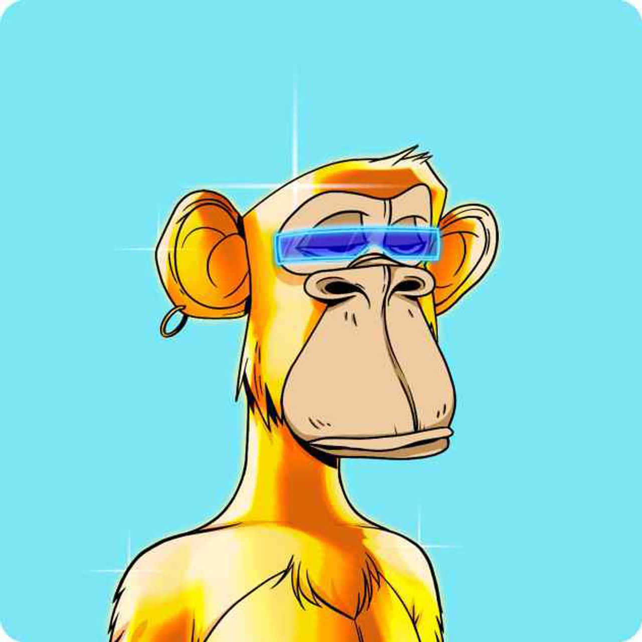 Gold Cartoon NFT Ape Picture