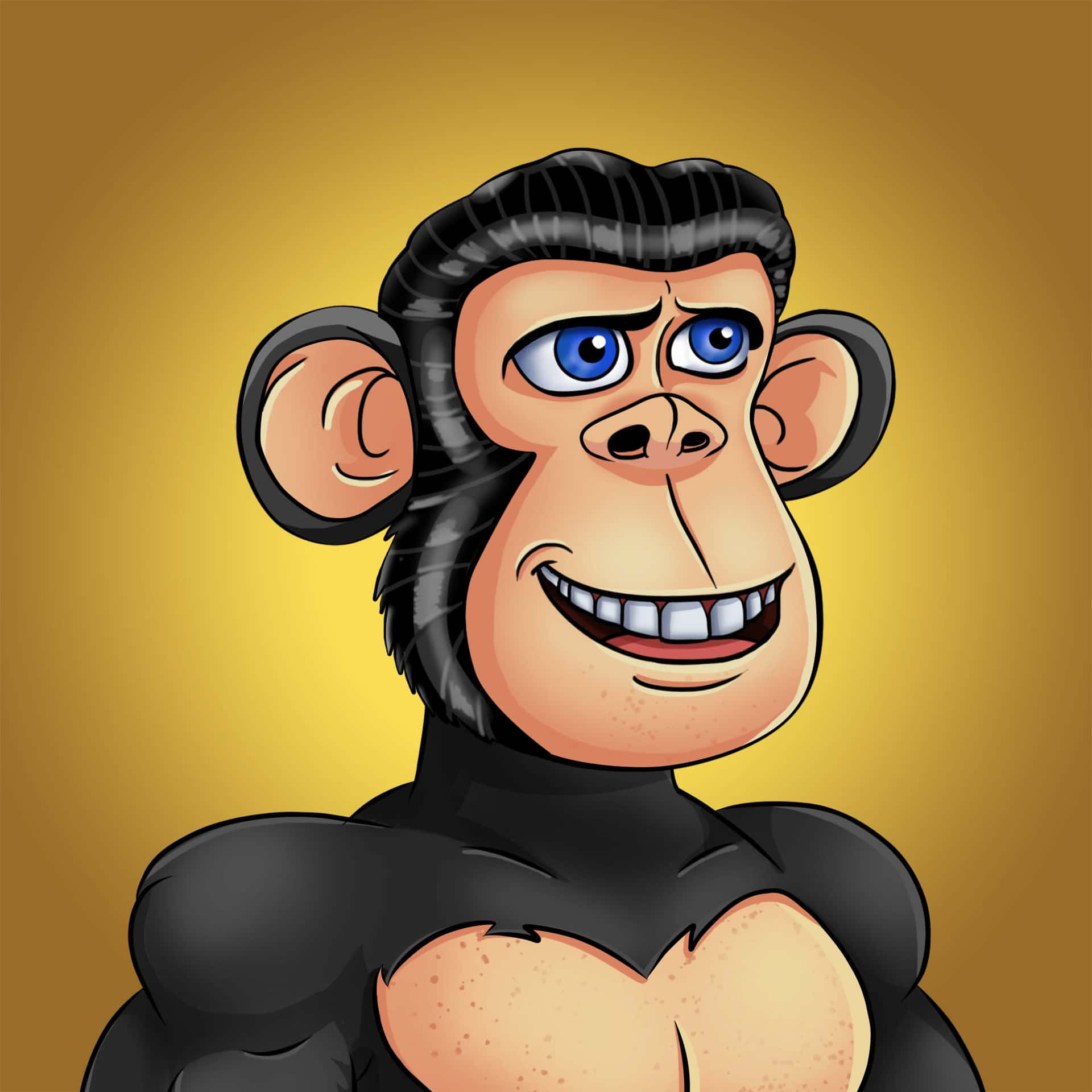 Cartoonbild Eines Gutaussehenden Affen