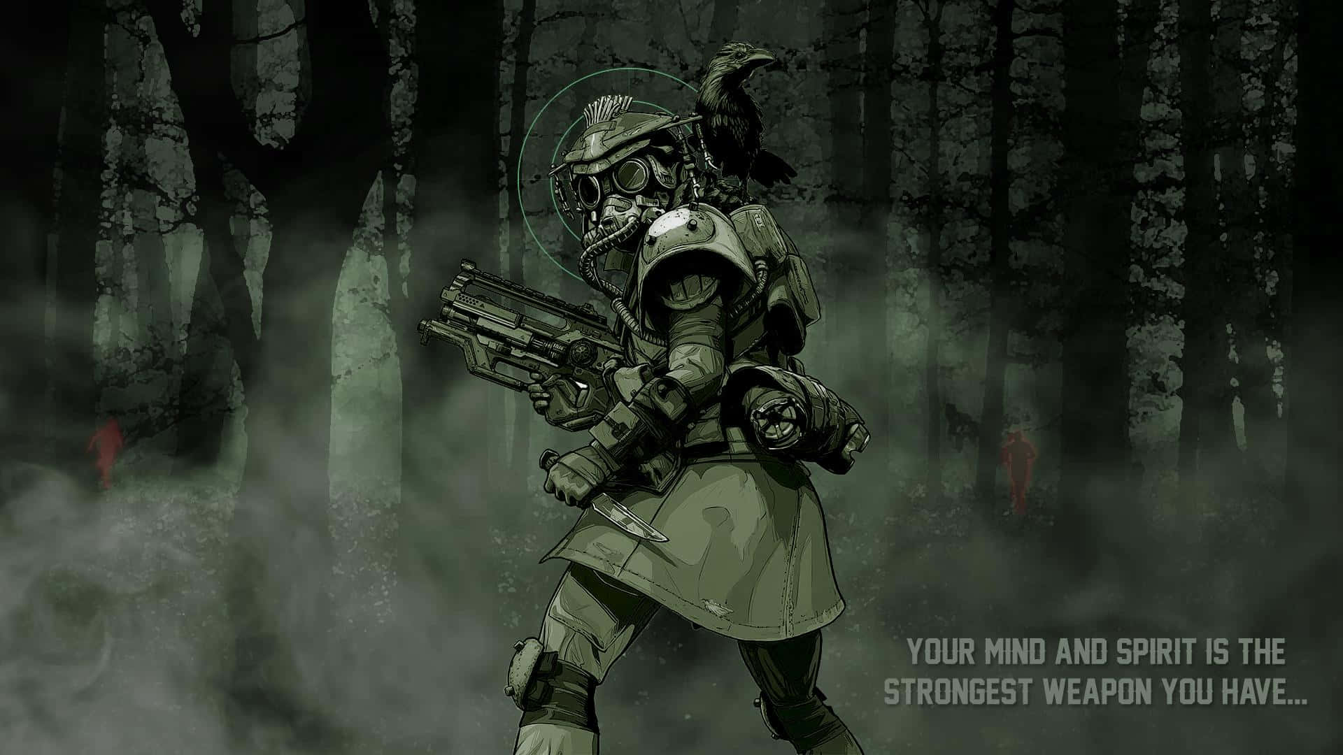 Bloodhound charging into the battlefield in Apex Legends Wallpaper