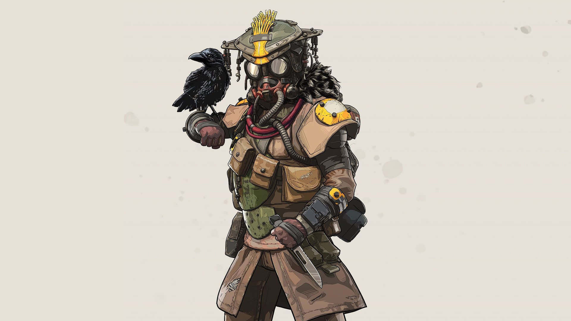 Bloodhound showing off their war paint and battle gear in the Apex Legends Arena. Wallpaper