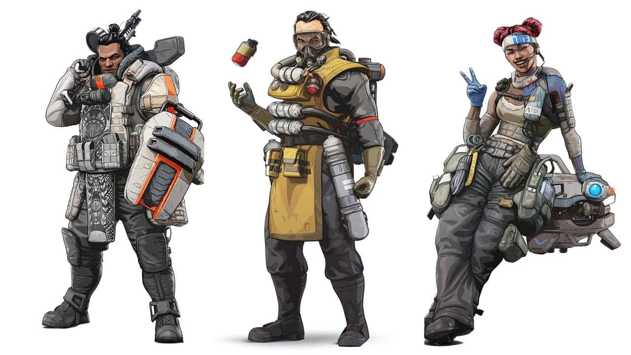 Apex Legends Personages Gibraltar En Team Achtergrond