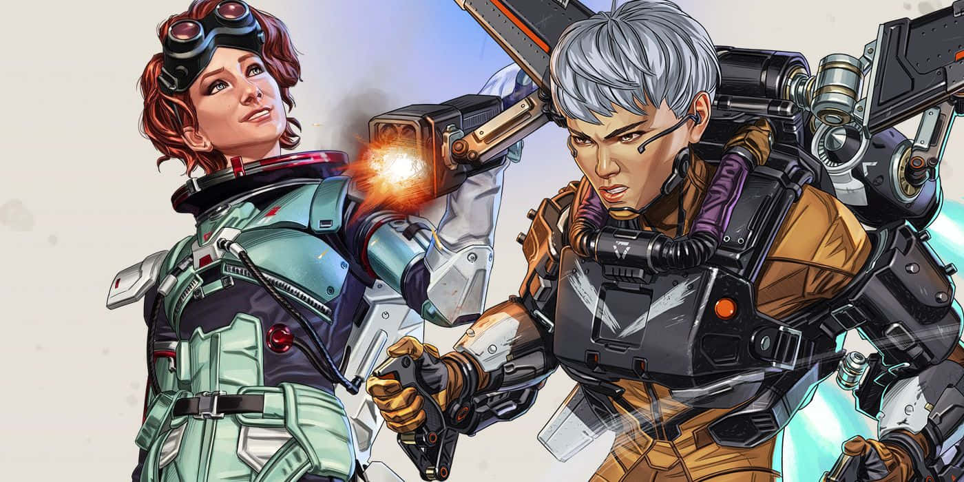 Karya Seni Apex Legends Horizon Dan Rampart Wallpaper