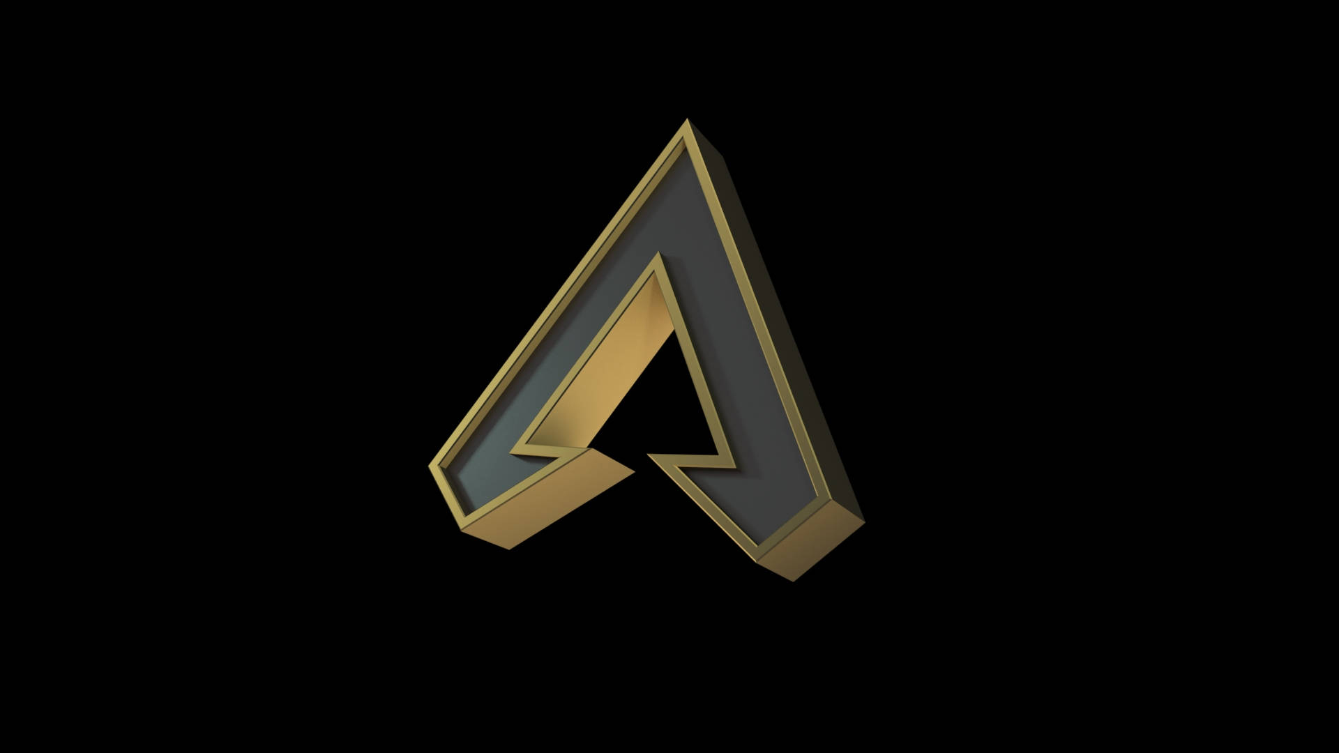 Apex Legends Iphone 3d Gold Logo Wallpaper