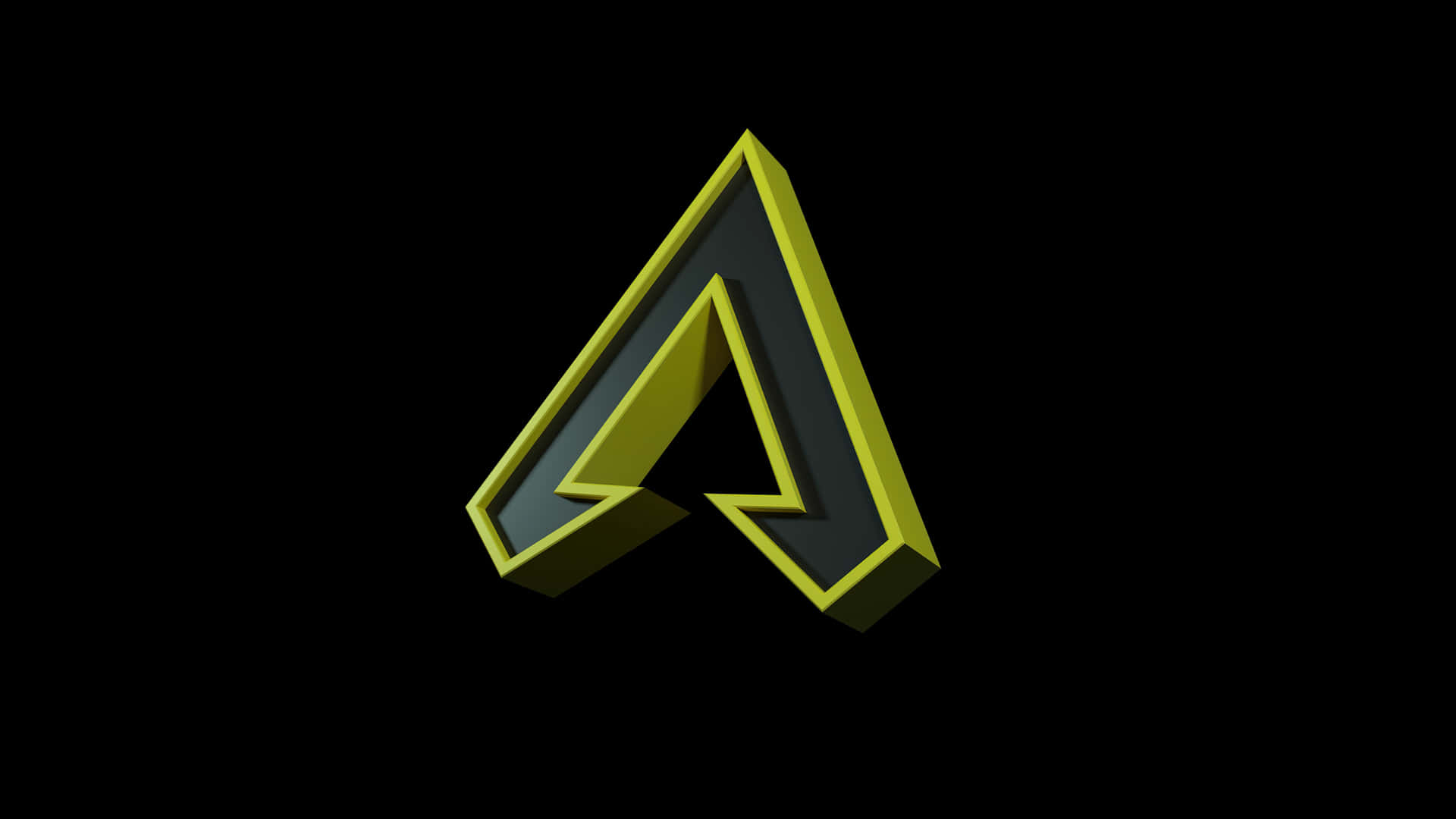 Logode Apex Legends En 3d En Negro Y Verde. Fondo de pantalla