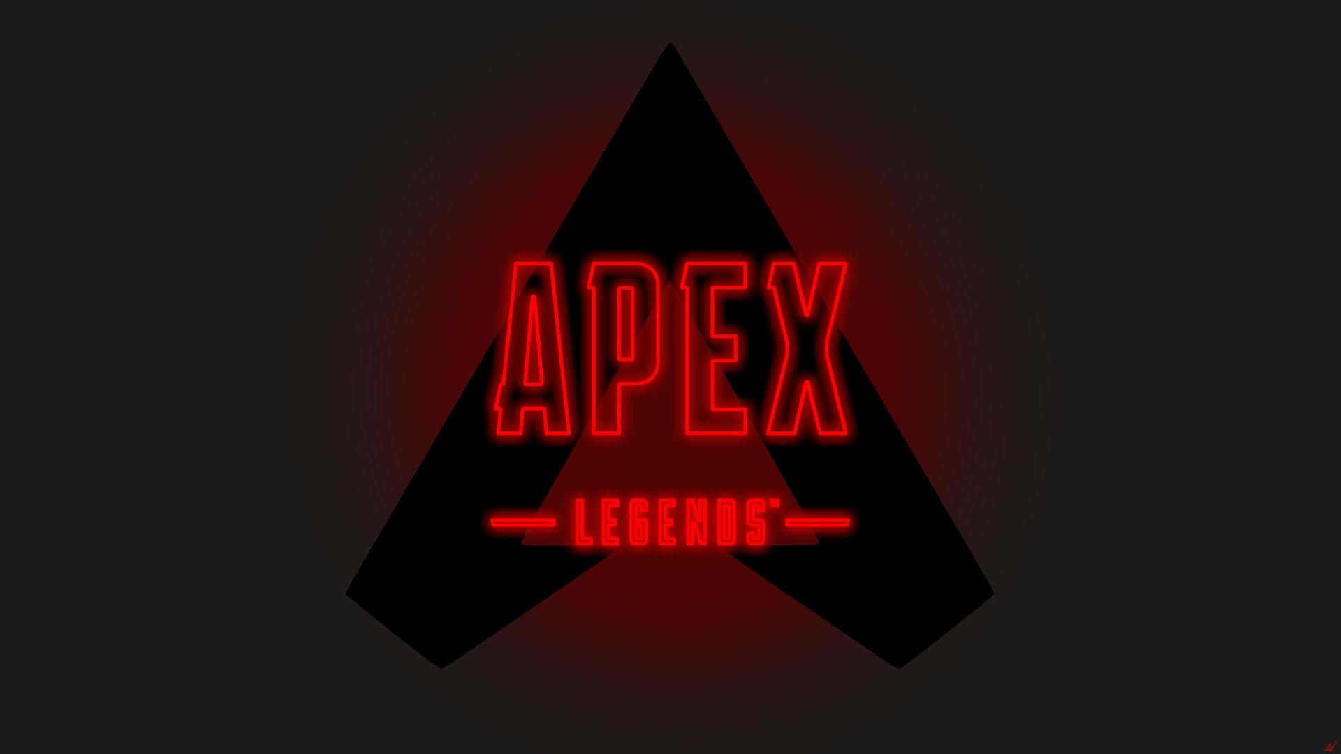 Neon Apex Legends Logo With Text Wallpaper