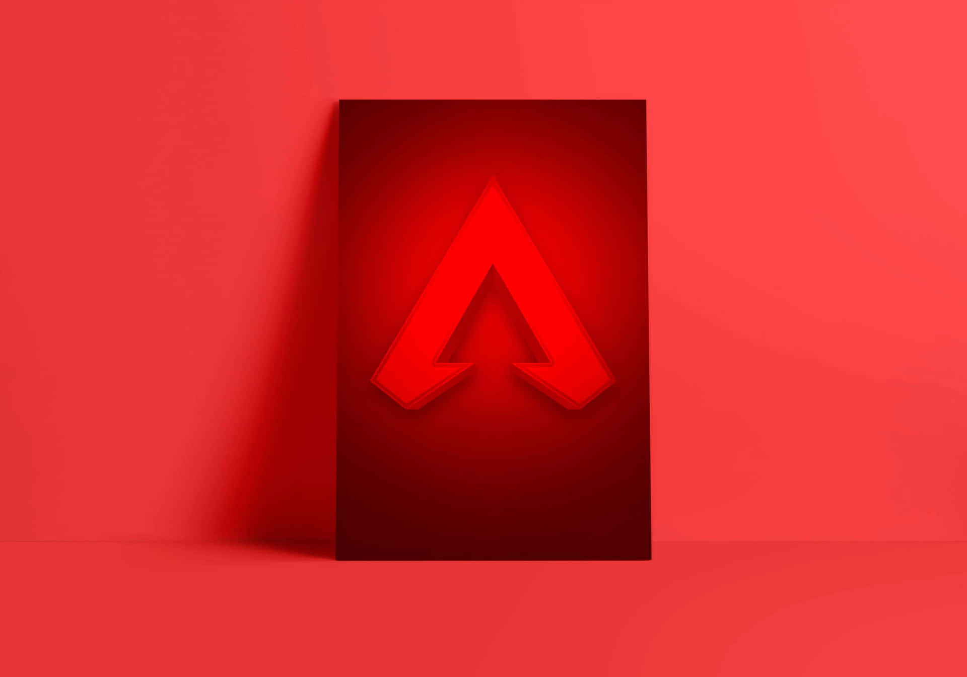 Neon Red Apex Legends Logo On Block Wallpaper