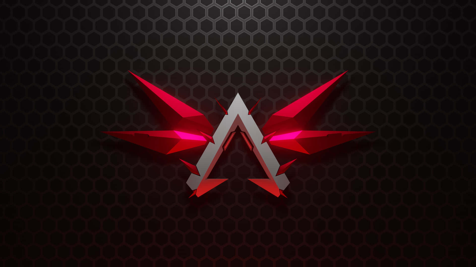 Silver Metal Apex Legends Logo With Wings Wallpaper