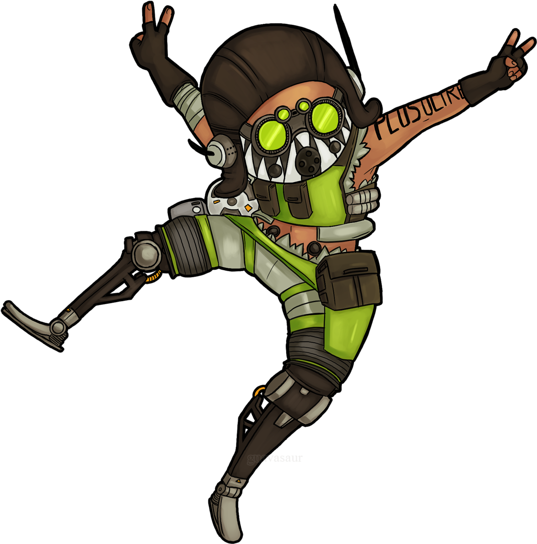 Apex Legends Octane Stylized Pose PNG