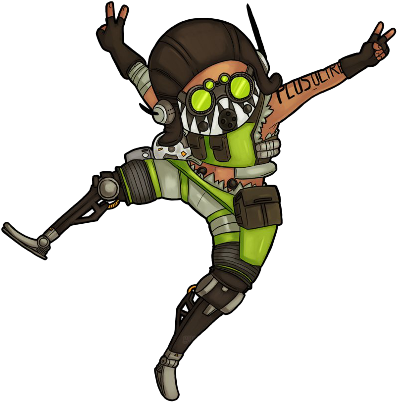 Apex Legends Octane Stylized Pose PNG