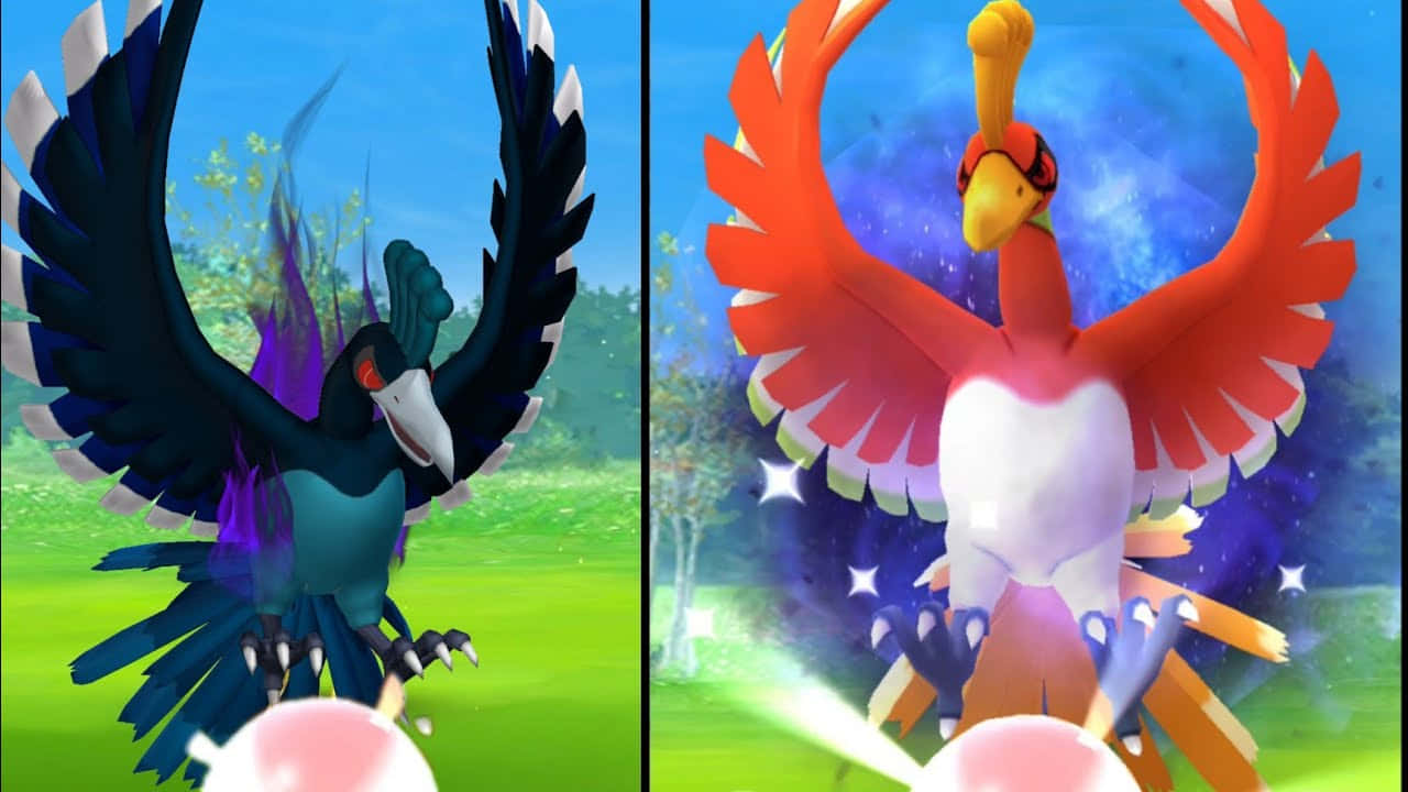 Apex Shadow Ho-Oh Next To Ho-Oh Wallpaper