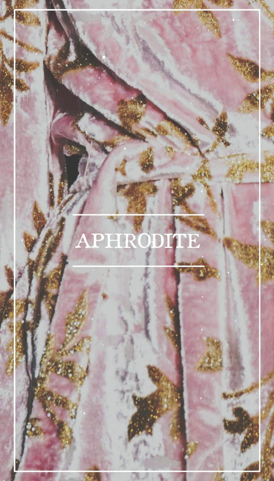 Aphrodite Aesthetic Golden Sparkle Wallpaper