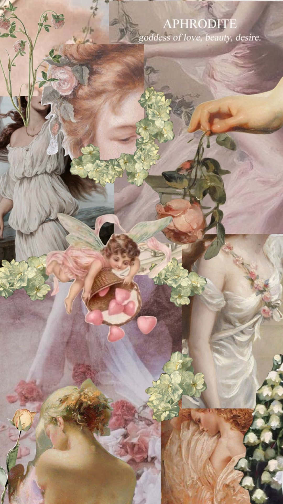 Aphrodite Beauty Desire Collage Wallpaper